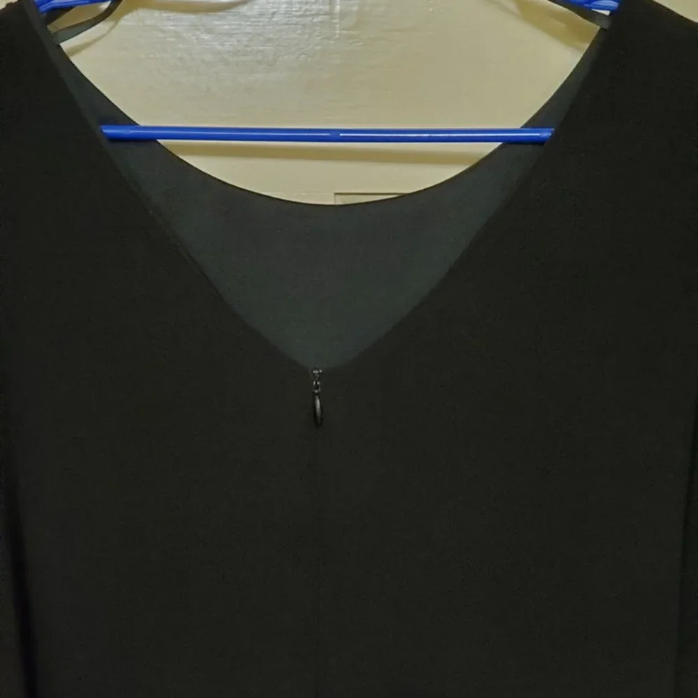 Women Jessica Howard 10 Cocktail Dress Black w/Striped Skirt Belt Beautiful NWT - Picture 6 of 10